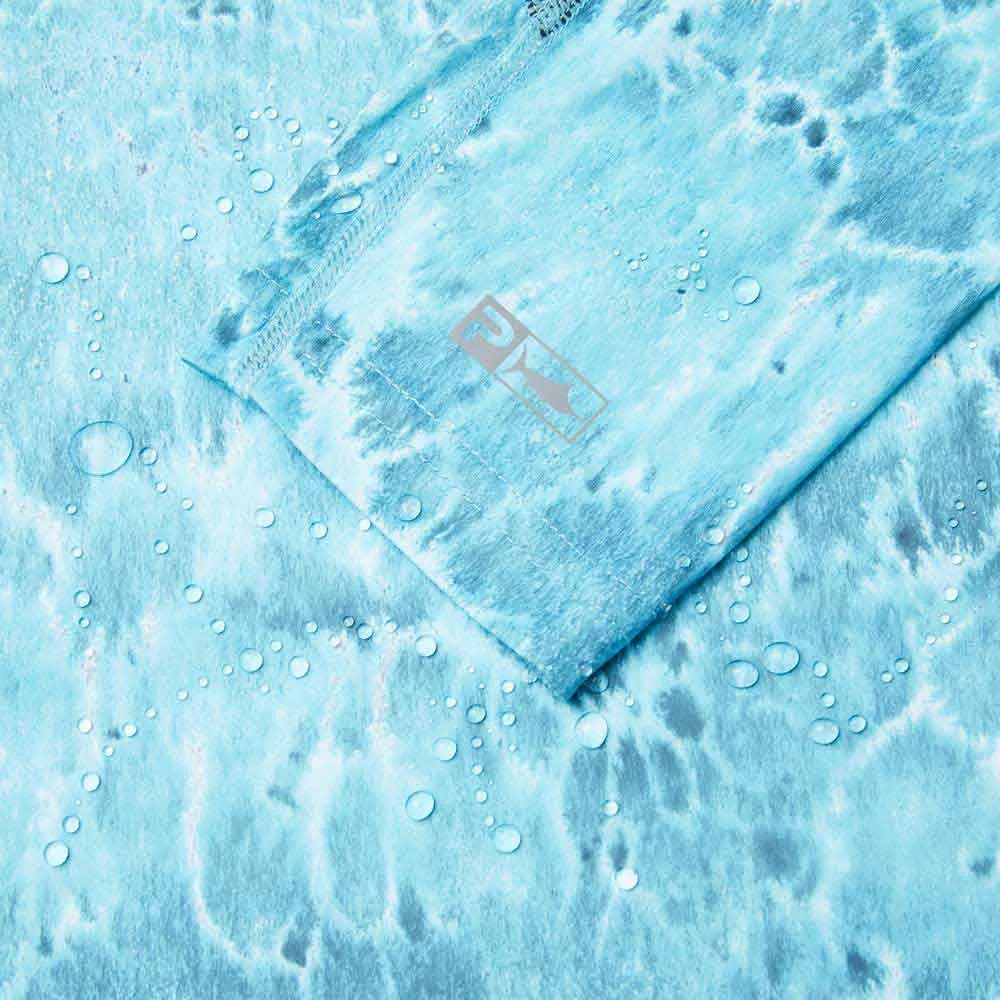 Купить Pelagic 1015243012-TAB-XXL Футболка с длинным рукавом с защитой от ультрафиолета Vaportek Prop Wash Tahiti Blue 2XL 7ft.ru в интернет магазине Семь Футов