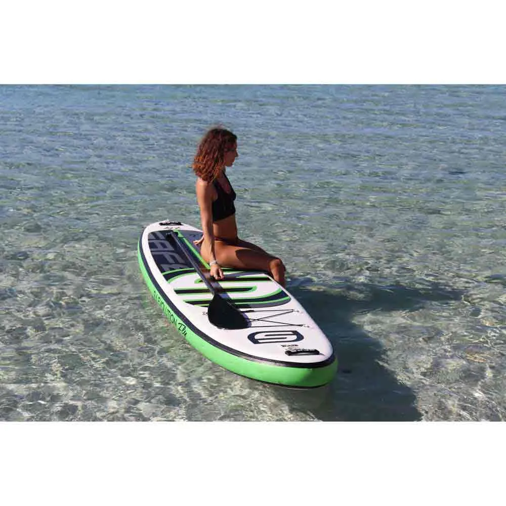 Купить Safe waterman hc100.022 Надувной комплект для падлбординга Aura Evolution Fly 9´6´´ White / Black / Green 132x56x35 289.6 cm 7ft.ru в интернет магазине Семь Футов