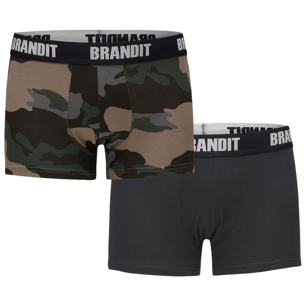 Купить Brandit 4501-166-S Боксёр Logo 2 Единицы Зеленый Dark Camo / Black S 7ft.ru в интернет магазине Семь Футов