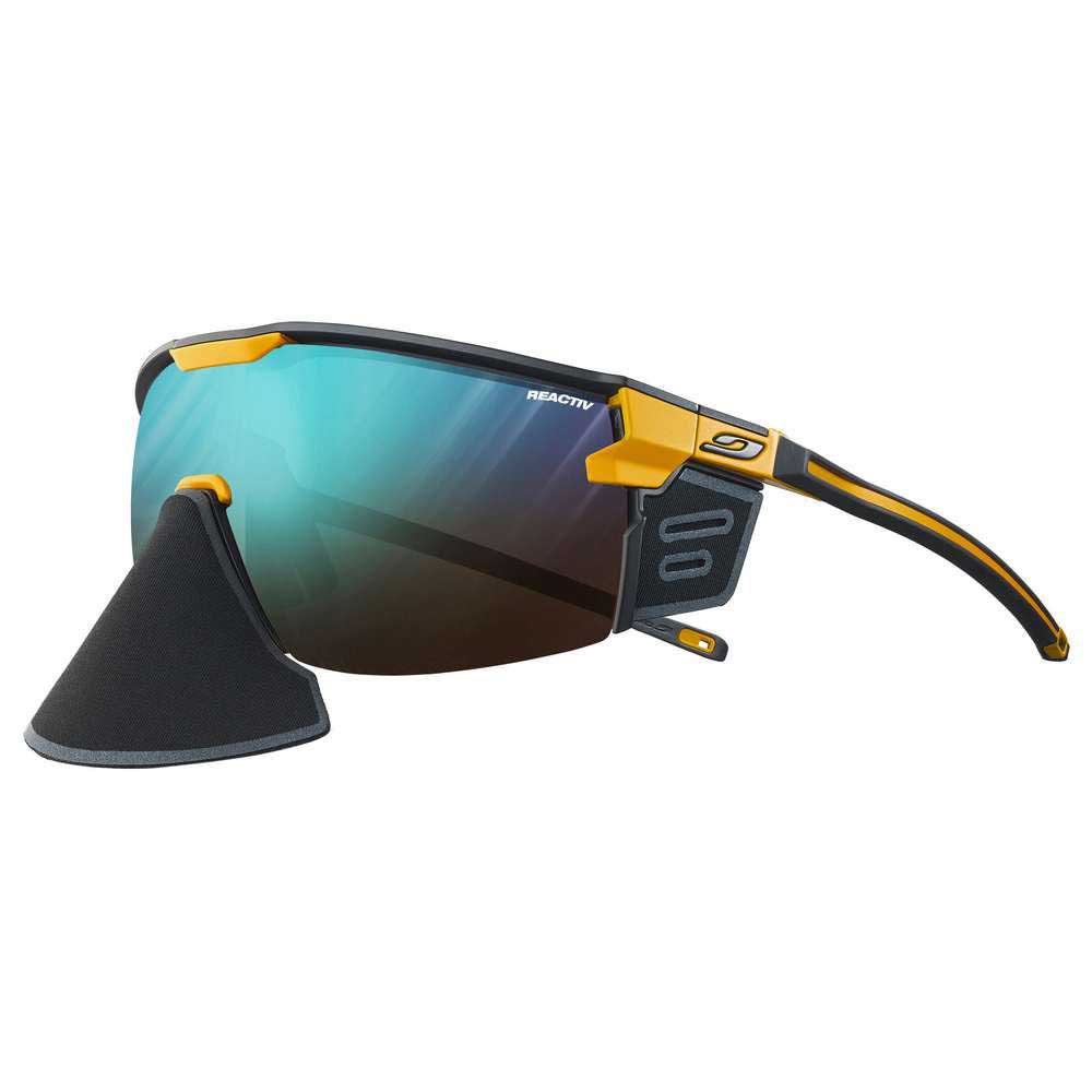 Купить Julbo J5473615 Ultimate Cover Солнцезащитные очки фотохромные поляризованные Yellow / Black Reactiv Performance/CAT2-4 7ft.ru в интернет магазине Семь Футов