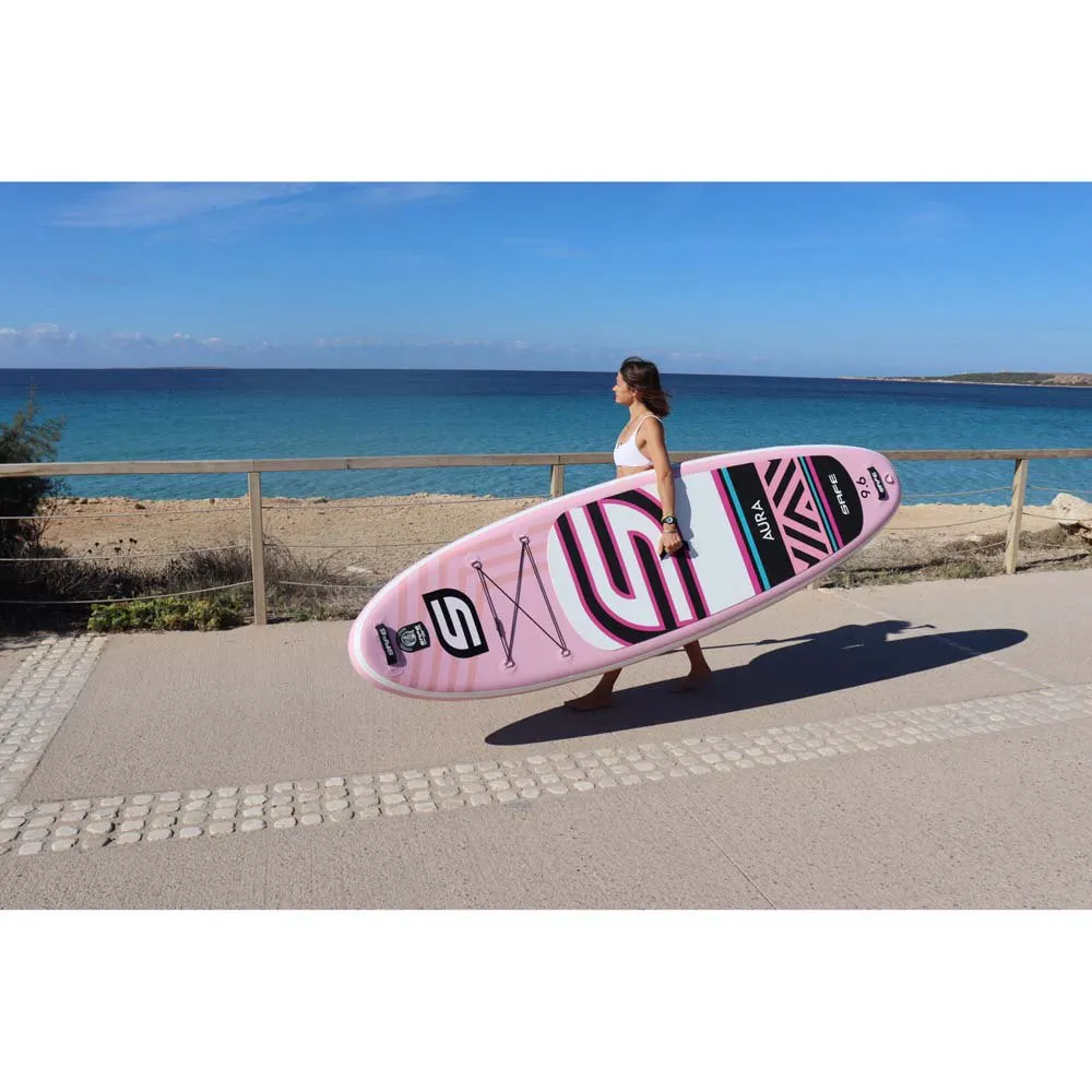 Купить Safe waterman hc100.026 Надувной комплект для падлбординга Aura 9´6´´ Pink 132x56x35 289.6 cm 7ft.ru в интернет магазине Семь Футов
