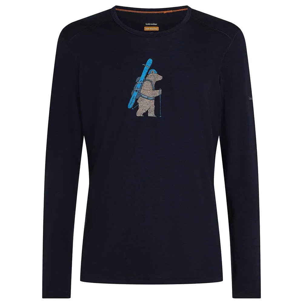 Купить Icebreaker 0a57gk401/s Базовый слой с длинным рукавом Merino 200 Oasis Crewe Bear Tour Midnight Navy 30x25x2 7ft.ru в интернет магазине Семь Футов
