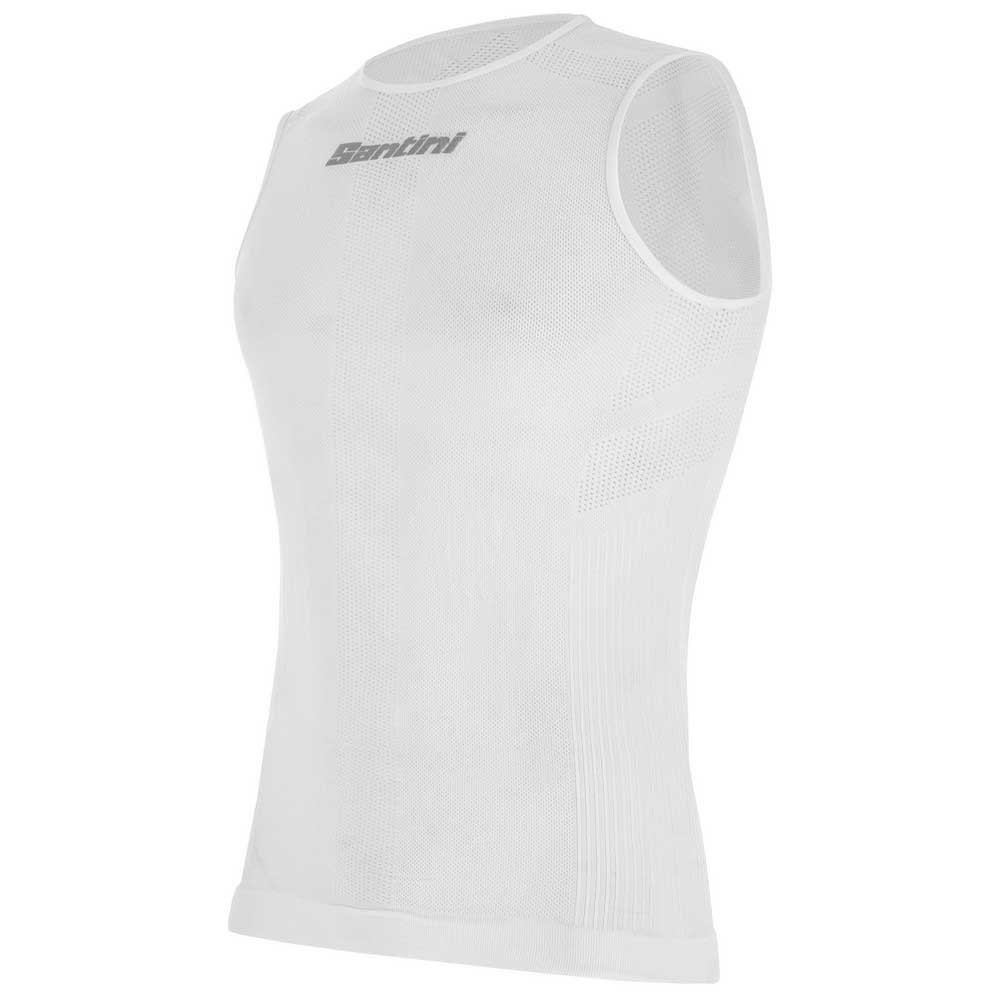 Купить Santini BM002GLLRETE-BI-XL Безрукавная базовая футболка Rete Ergo-Fit Белая White XL 7ft.ru в интернет магазине Семь Футов