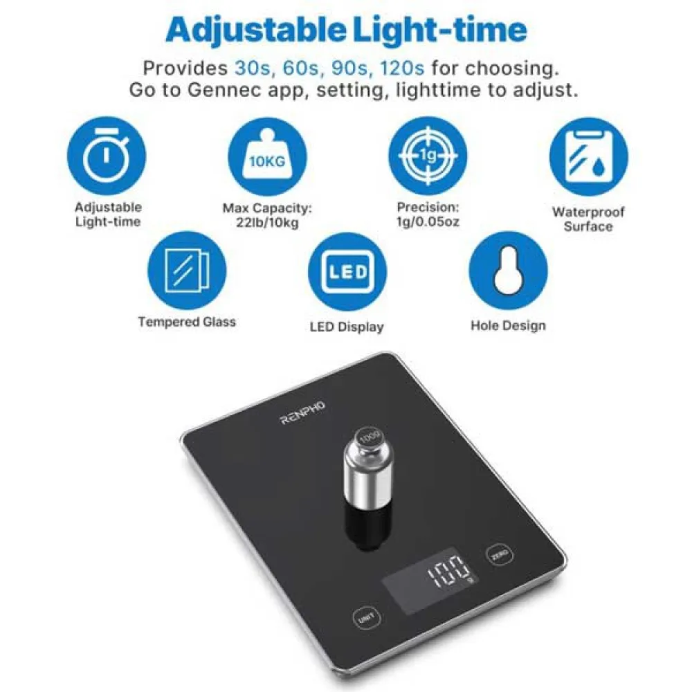 Купить Renpho peu-r-t001-bk Весы Calibra 1L Black 28x28x5 7ft.ru в интернет магазине Семь Футов