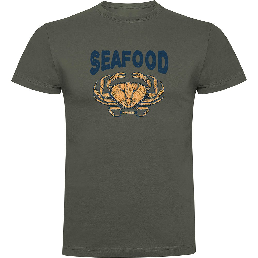 Купить Kruskis CA65500238C066 Футболка с коротким рукавом Seafood Crab Зеленый Dark Army Green M 7ft.ru в интернет магазине Семь Футов