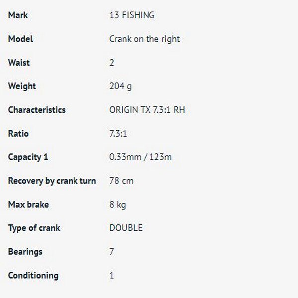 Купить 13 Fishing 12TFOTX7.3-RH Origin TX Мультипликаторная Катушка Зеленый Green Ratio: 7.3:1 7ft.ru в интернет магазине Семь Футов