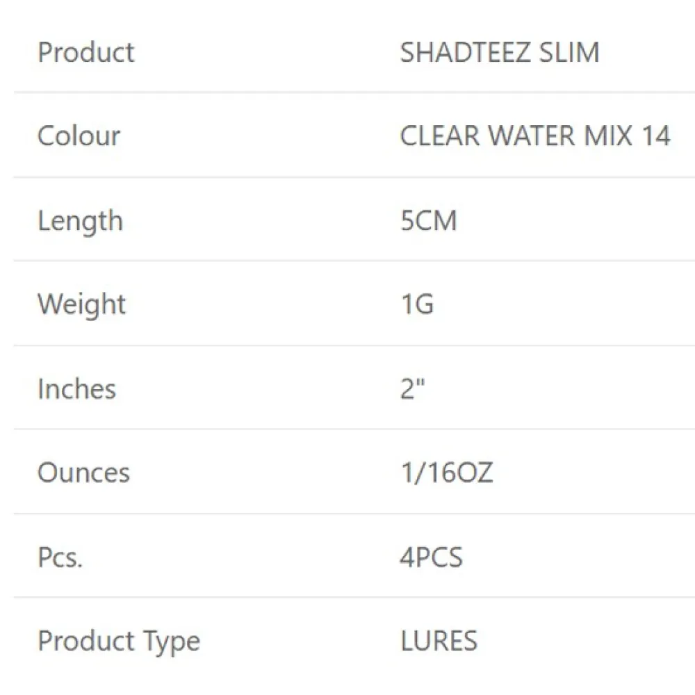 Купить Westin P226-996-217-UNIT Мягкий приманка Shadteez Slim Dark Water Mix 1g 50 mm 4 Единицы 14 7ft.ru в интернет магазине Семь Футов