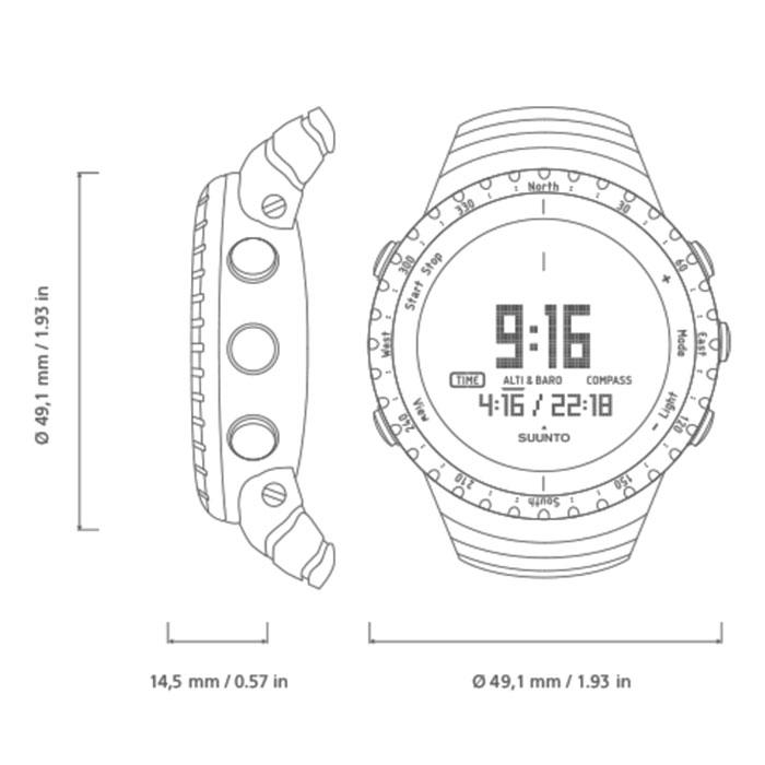 Купить Suunto SS014809000 Core Regular Часы Черный  Black 7ft.ru в интернет магазине Семь Футов