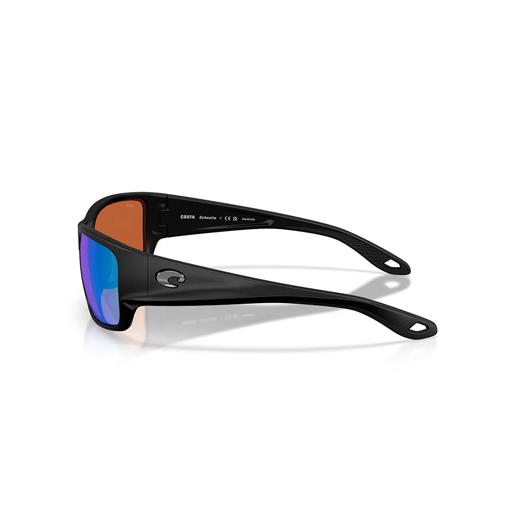 Купить Costa 06s9132-91320356 поляризованные солнцезащитные очки Schoolie Matte Black 015 20x10x10 Green Mirror 580P/CAT3 7ft.ru в интернет магазине Семь Футов
