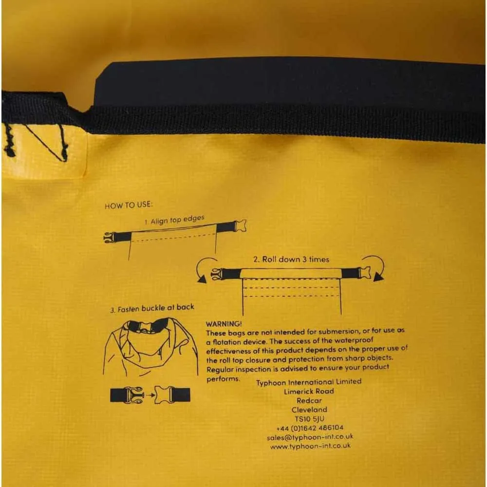 Купить Typhoon P022356 сухой мешок Seaton Dry Roll Top 5L Желтый Yellow / Black 7ft.ru в интернет магазине Семь Футов