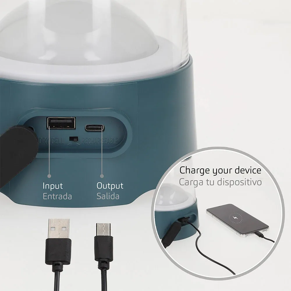 Купить Aktive 63077 Светодиодный кемпинговый фонарь 2-в-1 перезаряжаемый по USB с регулируемой яркостью 400 lumens Бесцветный Multicolour 7ft.ru в интернет магазине Семь Футов