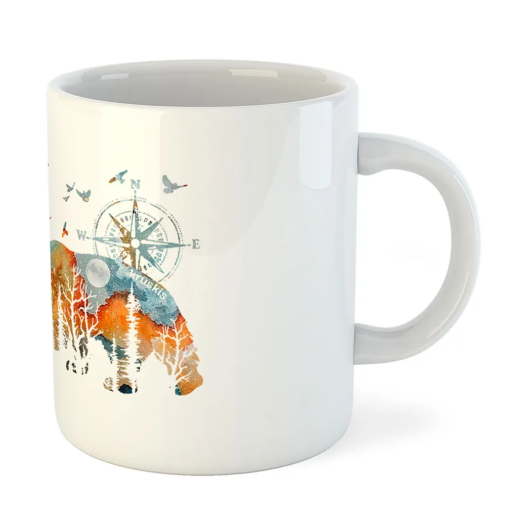 Купить Kruskis 42611C399 Кружка Compass Bear 325ml  White 7ft.ru в интернет магазине Семь Футов