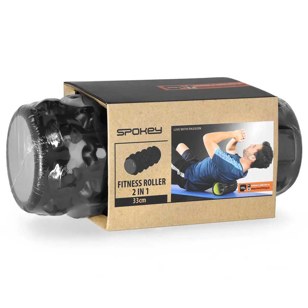 Купить Spokey 838333 массажный ролик Roll 2in1 Black / Grey 40x20x20 33 cm 7ft.ru в интернет магазине Семь Футов