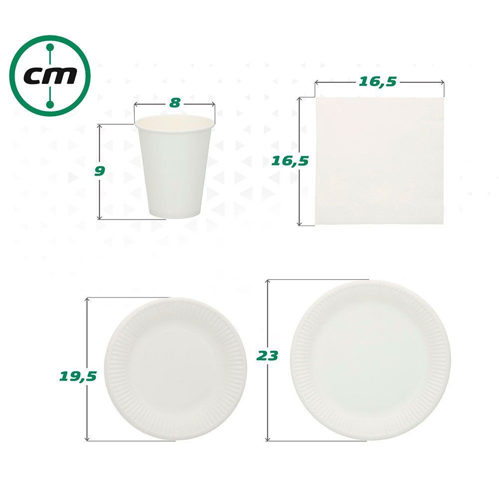 Купить Aktive 71347 Biodegradable Одноразовая посуда 180 шт Белая White 7ft.ru в интернет магазине Семь Футов