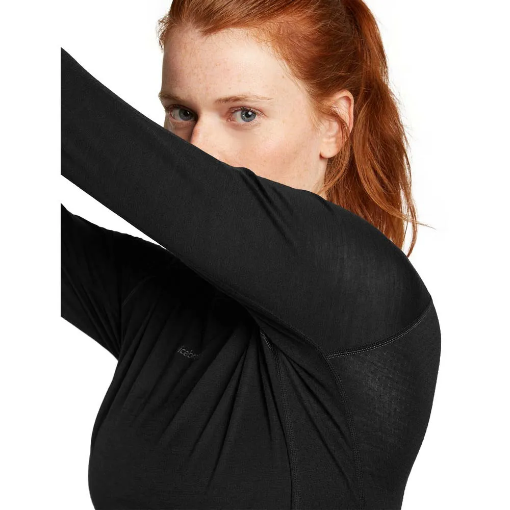 Купить Icebreaker 0a579l001/xs Базовый слой с длинным рукавом Merino Blend 125 ZoneKnit™ Crewe Black 30x25x2 7ft.ru в интернет магазине Семь Футов