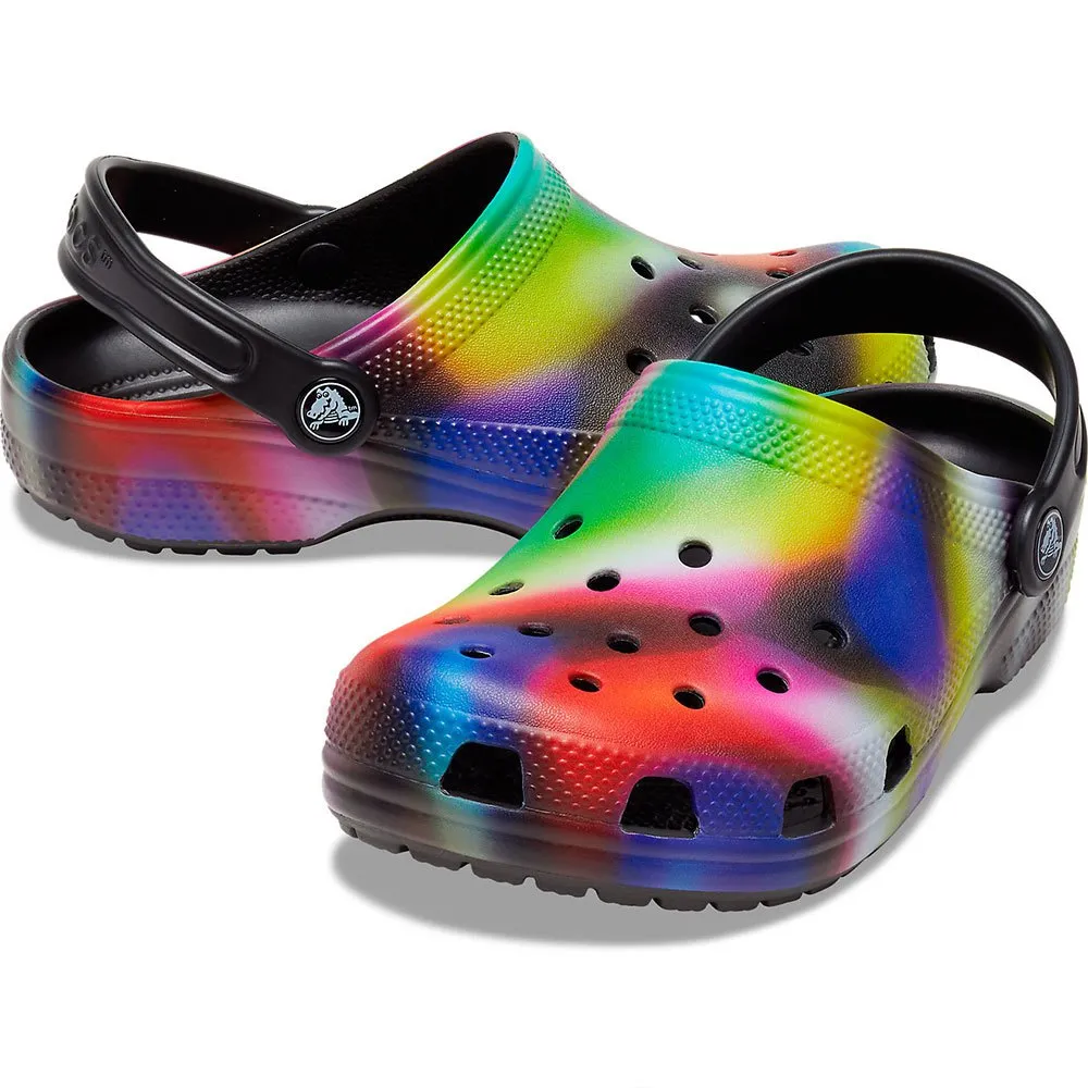 Купить Crocs 207587-0c4-c11 Деревянные башмаки Classic Solarized Black / Multi 35x25x15 EU 28 7ft.ru в интернет магазине Семь Футов