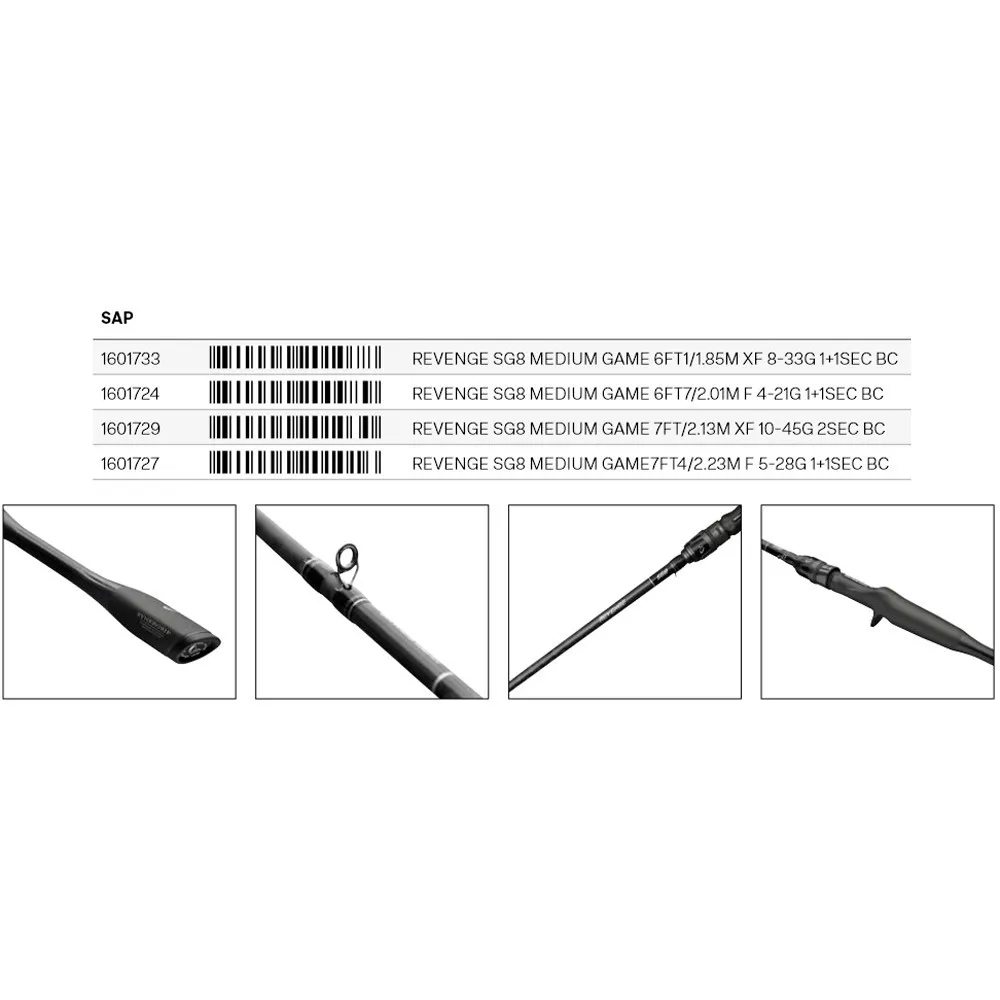 Купить Savage gear 1601724 бейткастинговое удилище Revenge SG8 Medium Game Black / Silver 2.01 m 7ft.ru в интернет магазине Семь Футов