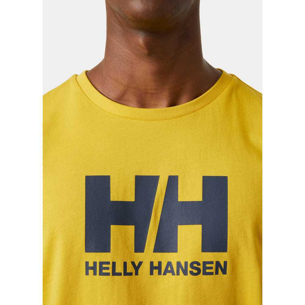 Купить Helly hansen 33979_348-M Футболка с коротким рукавом Logo Желтый Gold Rush M 7ft.ru в интернет магазине Семь Футов