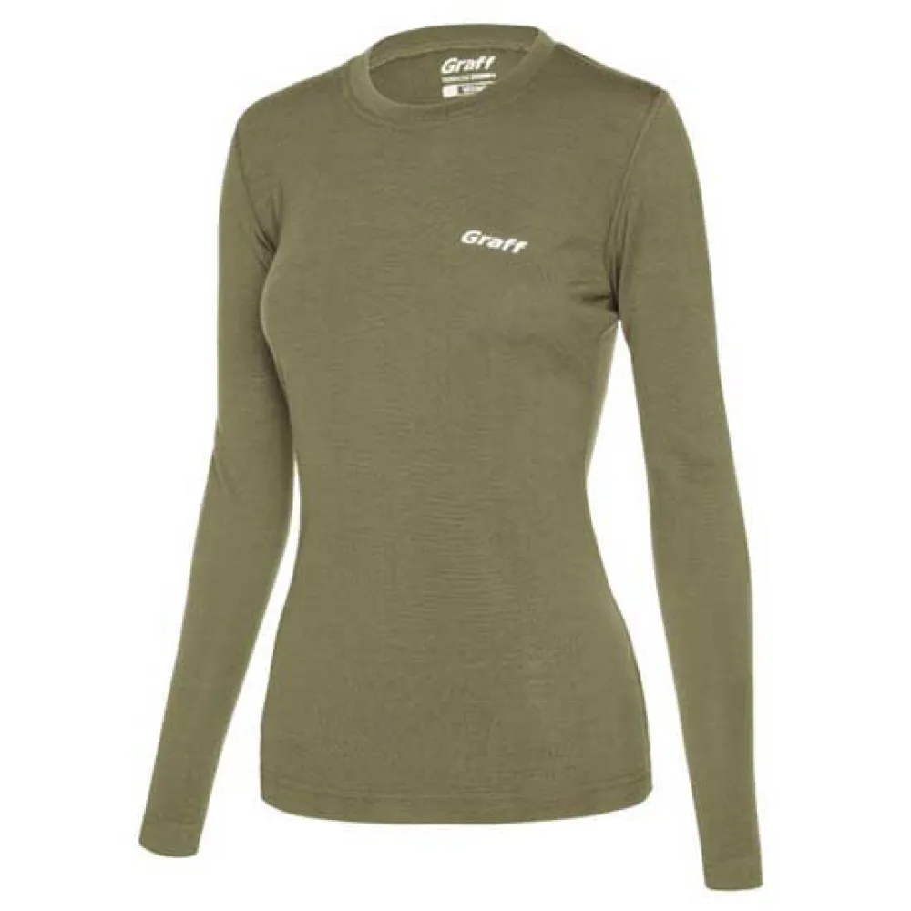 Купить Graff 920-d-xl Футболка с длинным рукавом Merino Light Olive 22x13x5 7ft.ru в интернет магазине Семь Футов