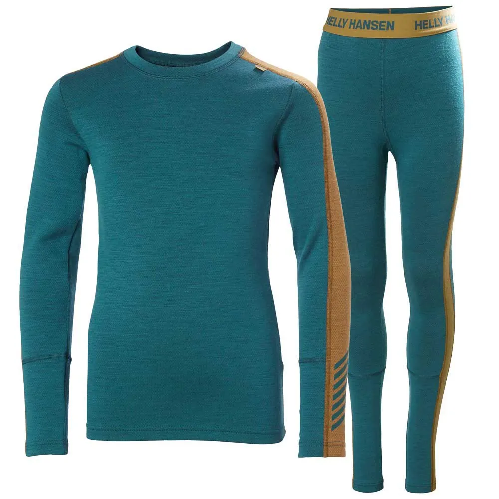 Купить Helly hansen 49403_453-176 Набор базовых слоев Lifa Merino Midweight Set Dark Creek 60x40x40 15-16 Years 7ft.ru в интернет магазине Семь Футов