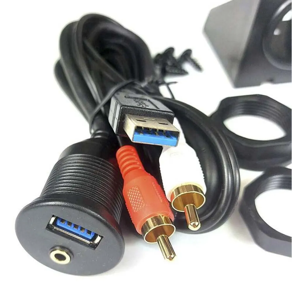 Купить Kicker ki679 Кабель для передачи данных USB с разъёмом jack 3.5 mm Black 10x10x8 7ft.ru в интернет магазине Семь Футов