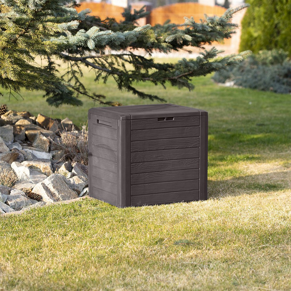 Купить Prosperplast ZA4900 140L Woodebox Collection 58.5x46x55 cm Ящик для хранения на открытом воздухе Серый Ochre 7ft.ru в интернет магазине Семь Футов