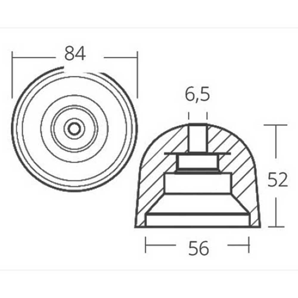 Купить Tecnoseal 2626624 Vetus Цинк Ожив Анод  Silver 84 x 52 mm  7ft.ru в интернет магазине Семь Футов