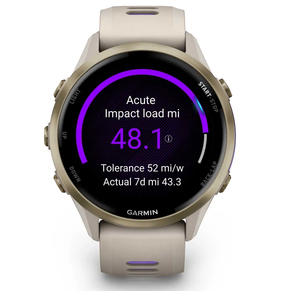 Купить Garmin 010-02969-12 Reloj Forerunner 970 Бежевый  Soft Gold Titanium / French Gray / Translucent Indigo 7ft.ru в интернет магазине Семь Футов