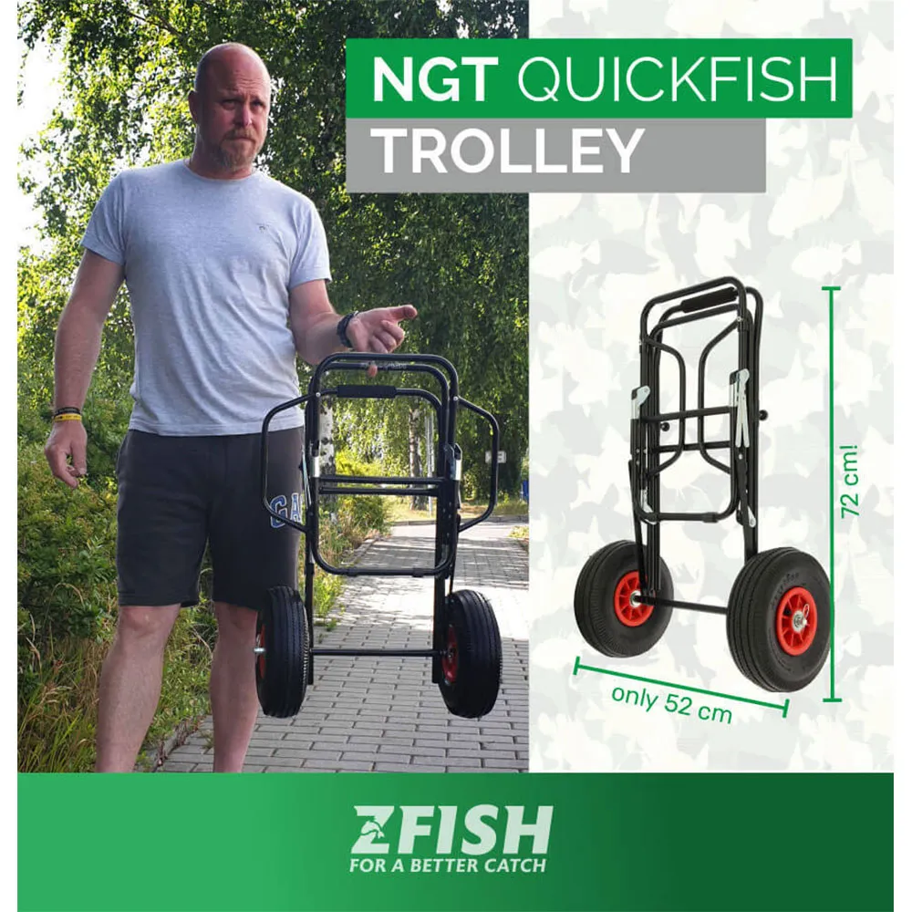 Купить Ngt fbt-trolley-quickfish Карповая рыболовная тележка Quickfish Black 82x52x27 106 x 57 x 54 cm 7ft.ru в интернет магазине Семь Футов