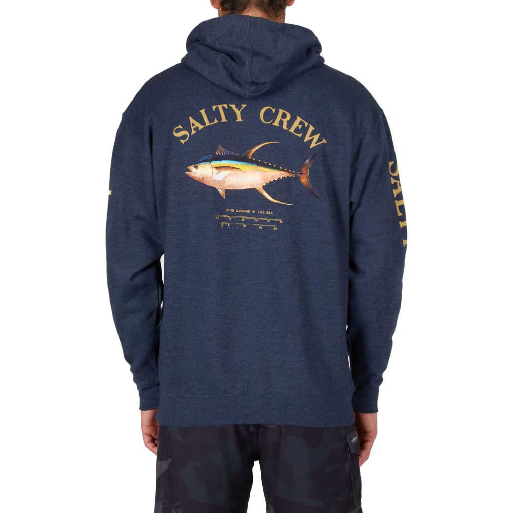 Купить Salty crew 20335010-NVYHEA-S Толстовка с капюшоном Ahi Mount Голубой Navy Heather S 7ft.ru в интернет магазине Семь Футов