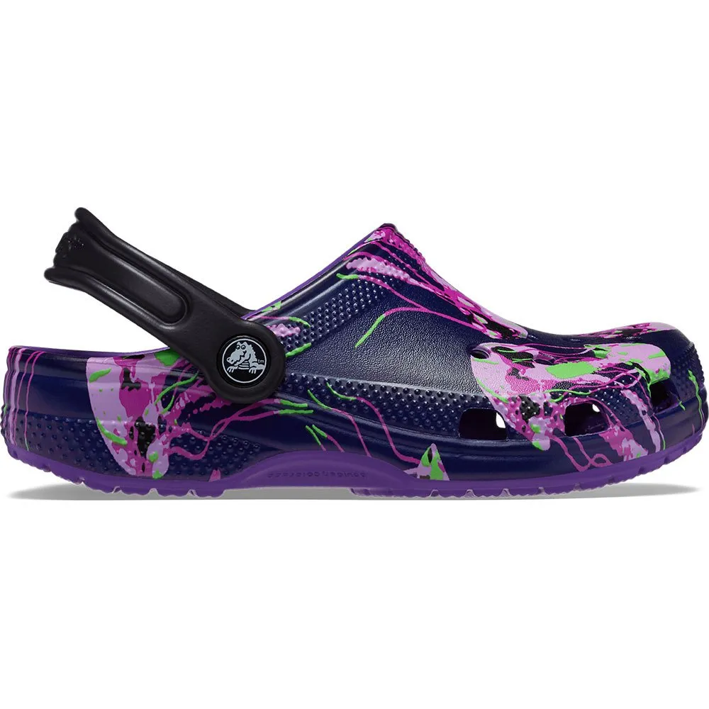 Купить Crocs 208456-573-c5 Деревянные башмаки Classic Meta Scape Neon Purple / Multi 35x25x15 EU 20 7ft.ru в интернет магазине Семь Футов