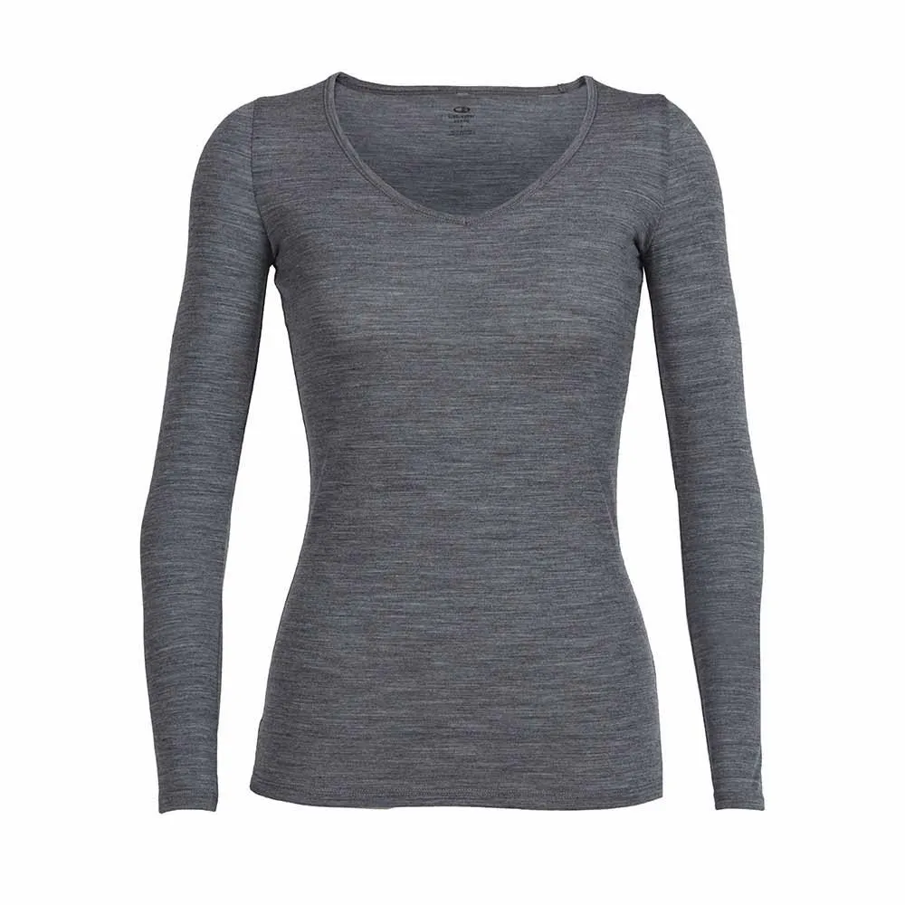 Купить Icebreaker 103194004xl Базовый слой с длинным рукавом Siren Sweetheart Merino Gritstone Heather 15x15x6 7ft.ru в интернет магазине Семь Футов
