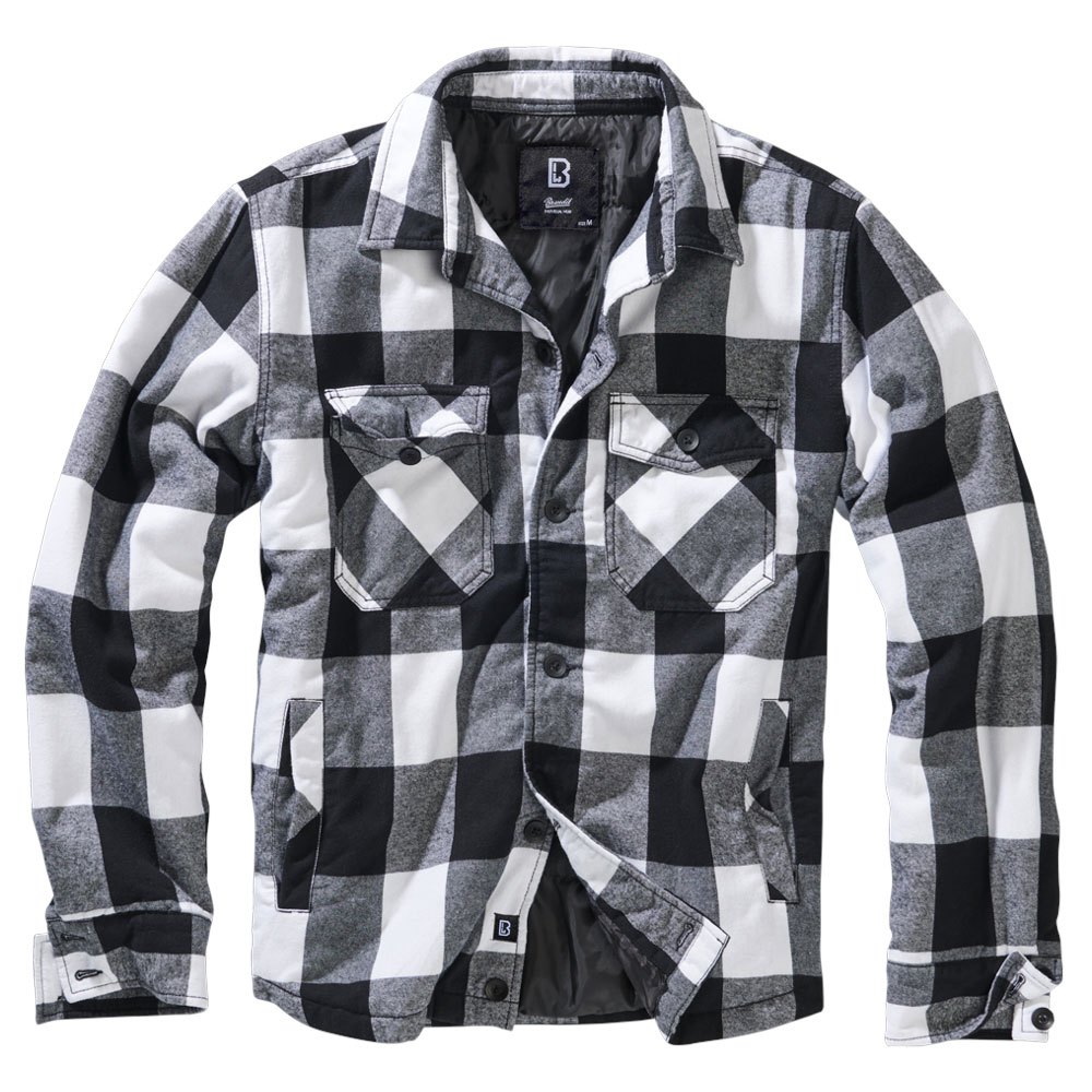 Купить Brandit 9478-46-7XL Куртка Lumberjack Черный  White / Black 7XL 7ft.ru в интернет магазине Семь Футов
