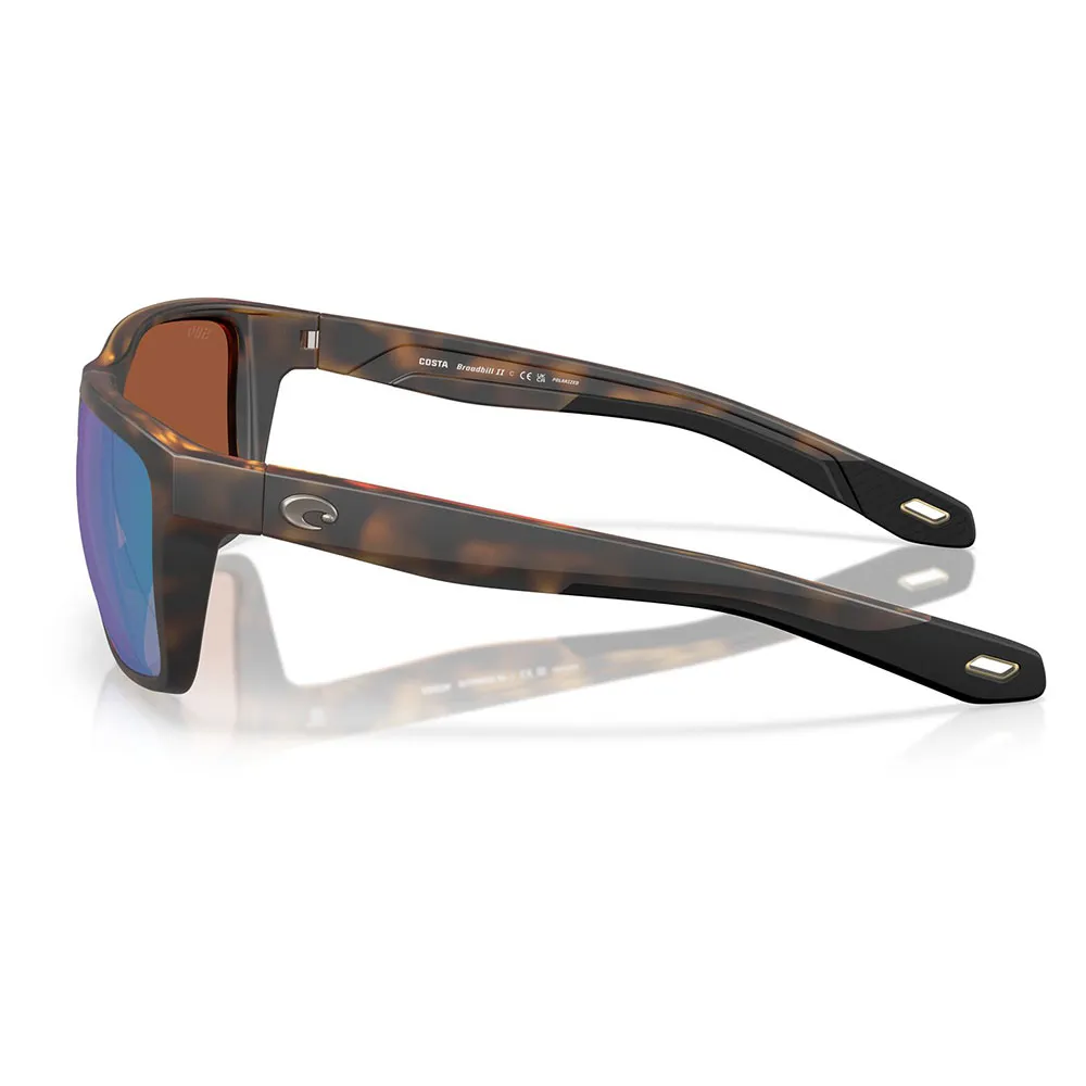 Купить Costa 06S9120-91200958 поляризованные солнцезащитные очки Broadbill ii Matte Tortoise 01 Green Mirror 580G/CAT3 7ft.ru в интернет магазине Семь Футов