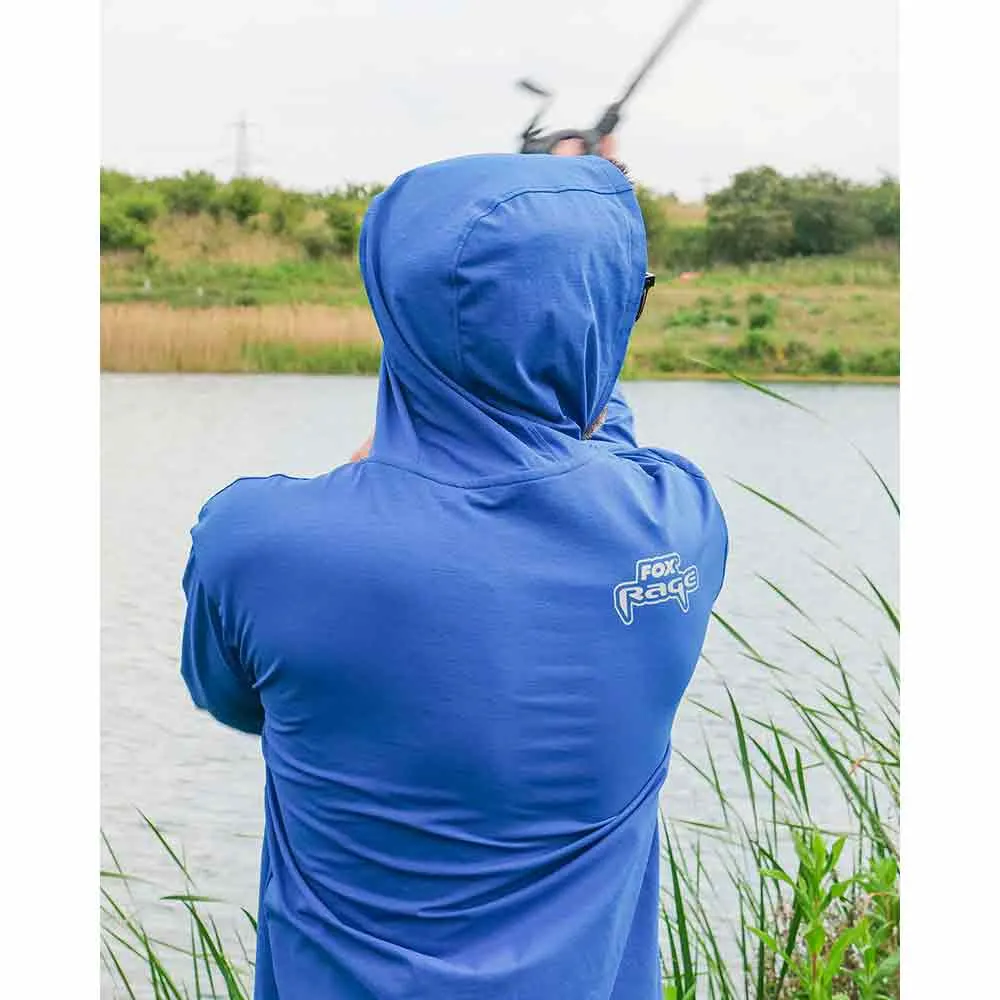 Купить Fox rage npr715 Футболка с длинным рукавом Logo Hooded Blue 30x20x5 M 7ft.ru в интернет магазине Семь Футов