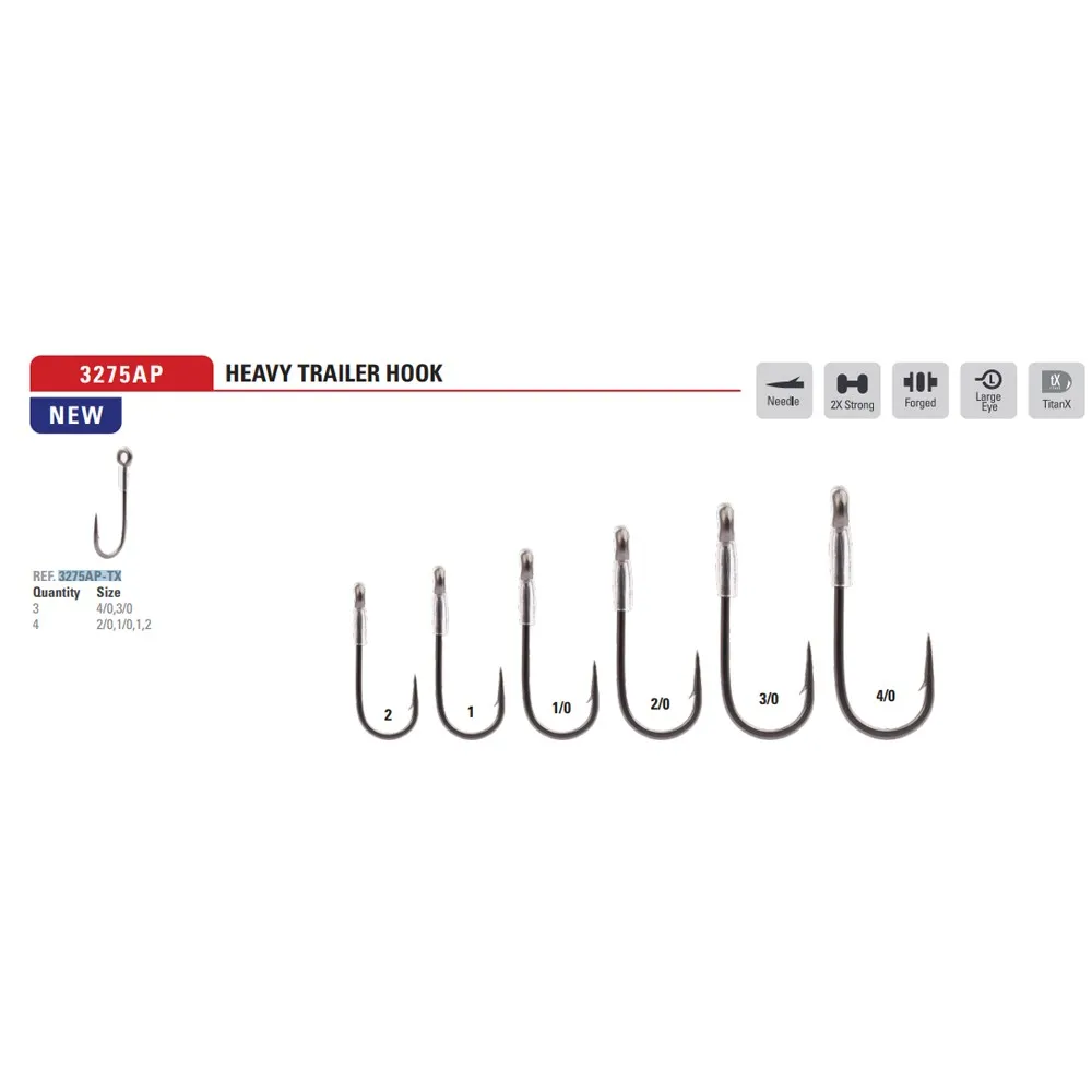 Купить Mustad 3275AP-TX-1-4A Однобородный крючок с бородкой Heavy Trailer Серебристый TitanX 1 7ft.ru в интернет магазине Семь Футов