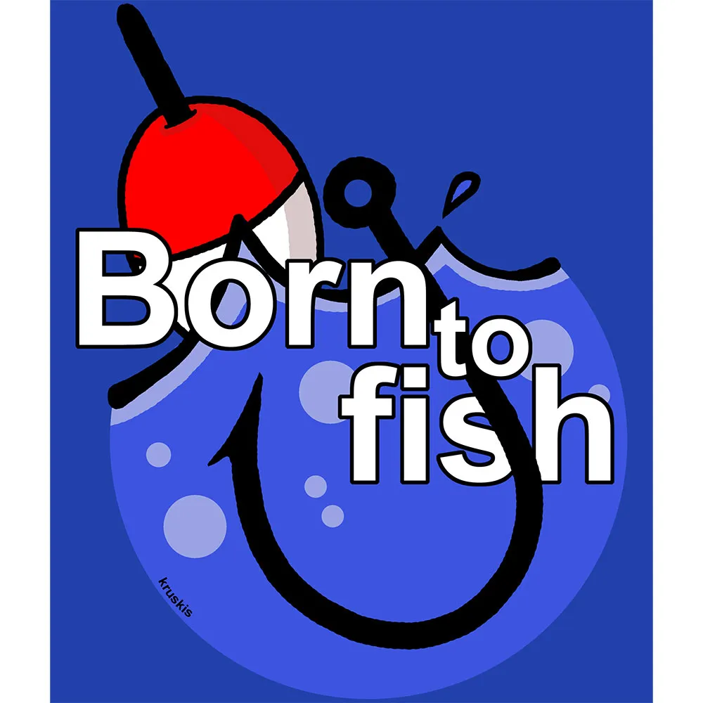 Купить Kruskis su1067030501k046 Толстовка с капюшоном Born to Fishing Royal Blue 30x25x10 L 7ft.ru в интернет магазине Семь Футов