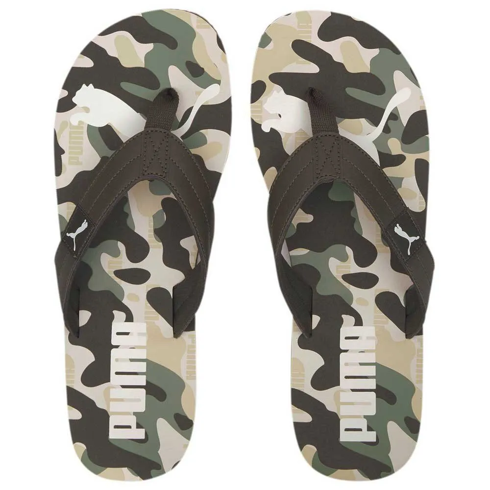 Купить Puma 372283-01-4 Шлёпанцы Cozy Rebel Camo Forest Night / Whisper White 32x20x10 EU 37 7ft.ru в интернет магазине Семь Футов