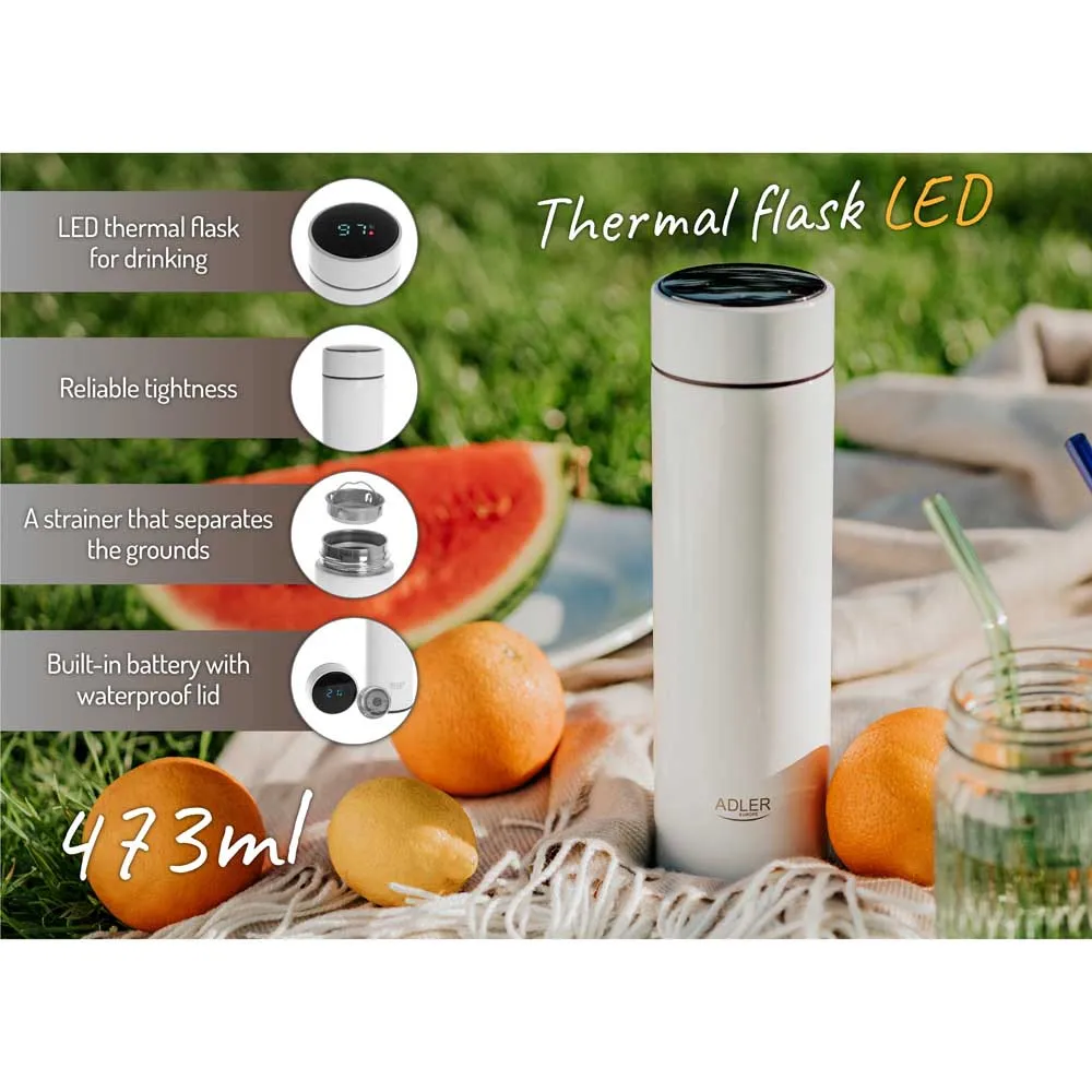 Купить Adler AD 4506 white Термос LED 473ml  White 7ft.ru в интернет магазине Семь Футов