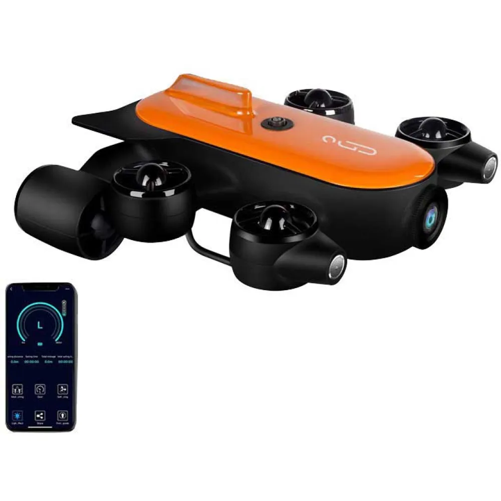 Купить Geneinno 75051 подводный дрон T1 150 m 4K Оранжевый Orange 7ft.ru в интернет магазине Семь Футов