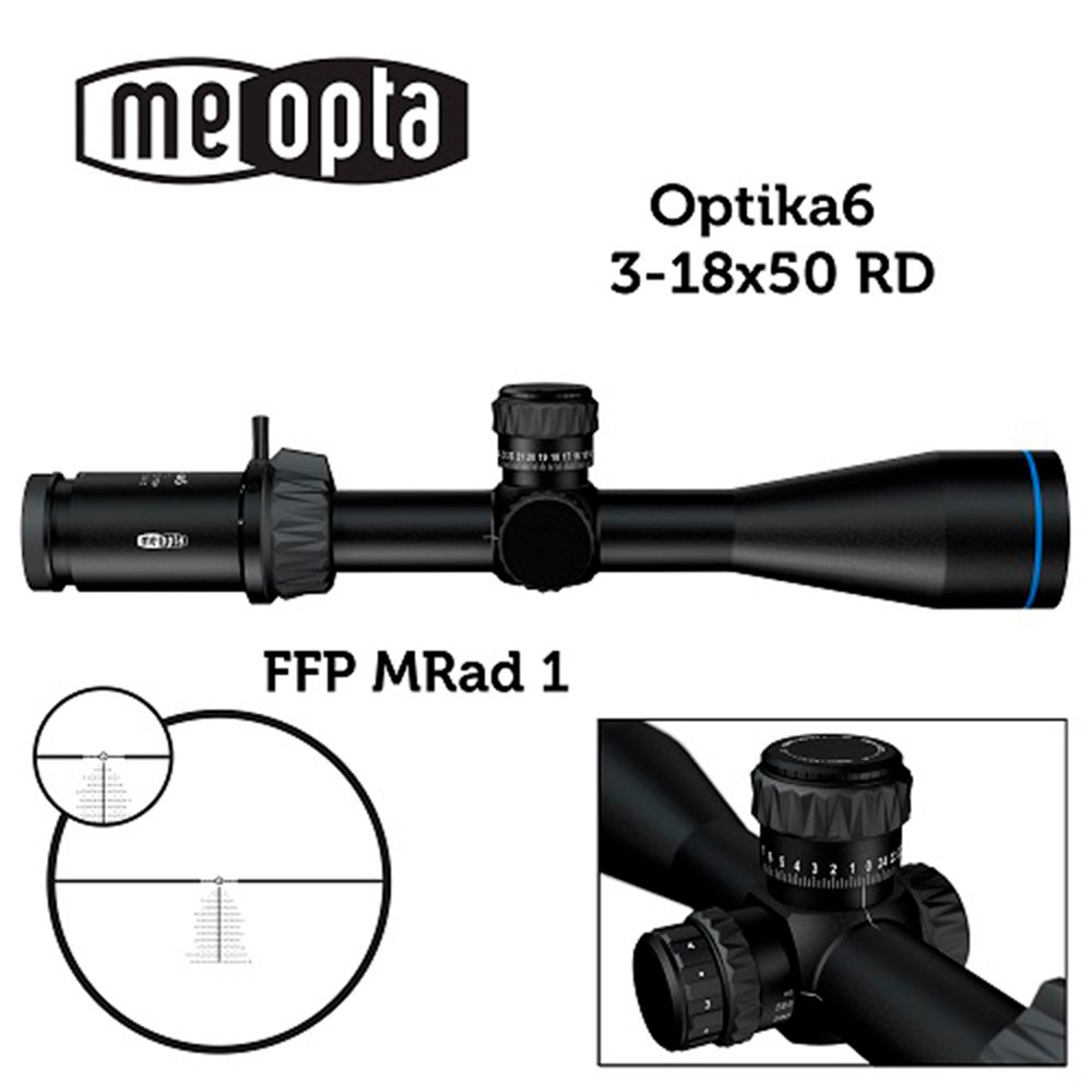 Купить Meopta MPRO6-28368 Optika 6 3-18x50 RD MRad 1 Оптический видоискатель Серебристый 7ft.ru в интернет магазине Семь Футов