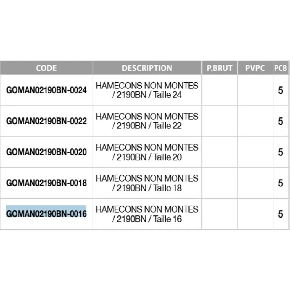 Купить Garbolino GOMAN02190BN-0024 безухий лопаточный крючок 2190BN Black Nickel 24 7ft.ru в интернет магазине Семь Футов
