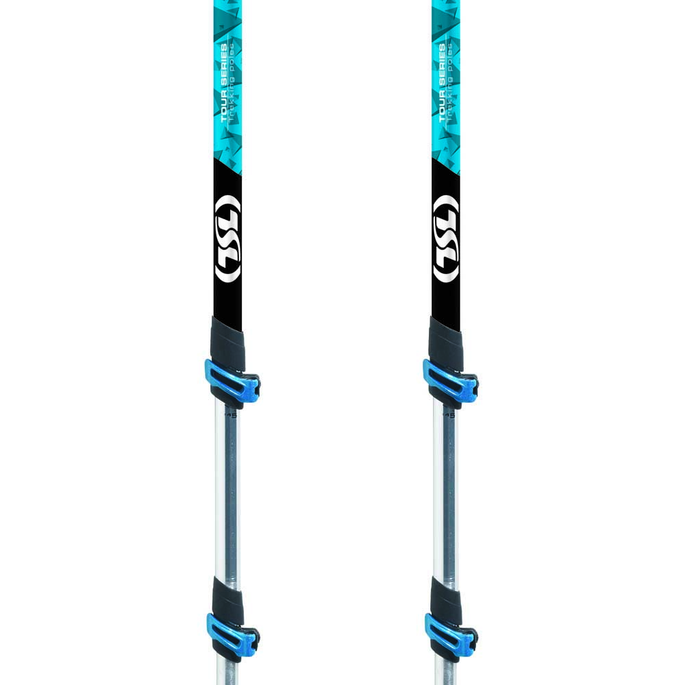 Купить Tsl outdoor PFBTOA3T Tour Aluminium 3 Cross Push & Pull Поляки Черный Black / Blue 72.5-140 cm 7ft.ru в интернет магазине Семь Футов