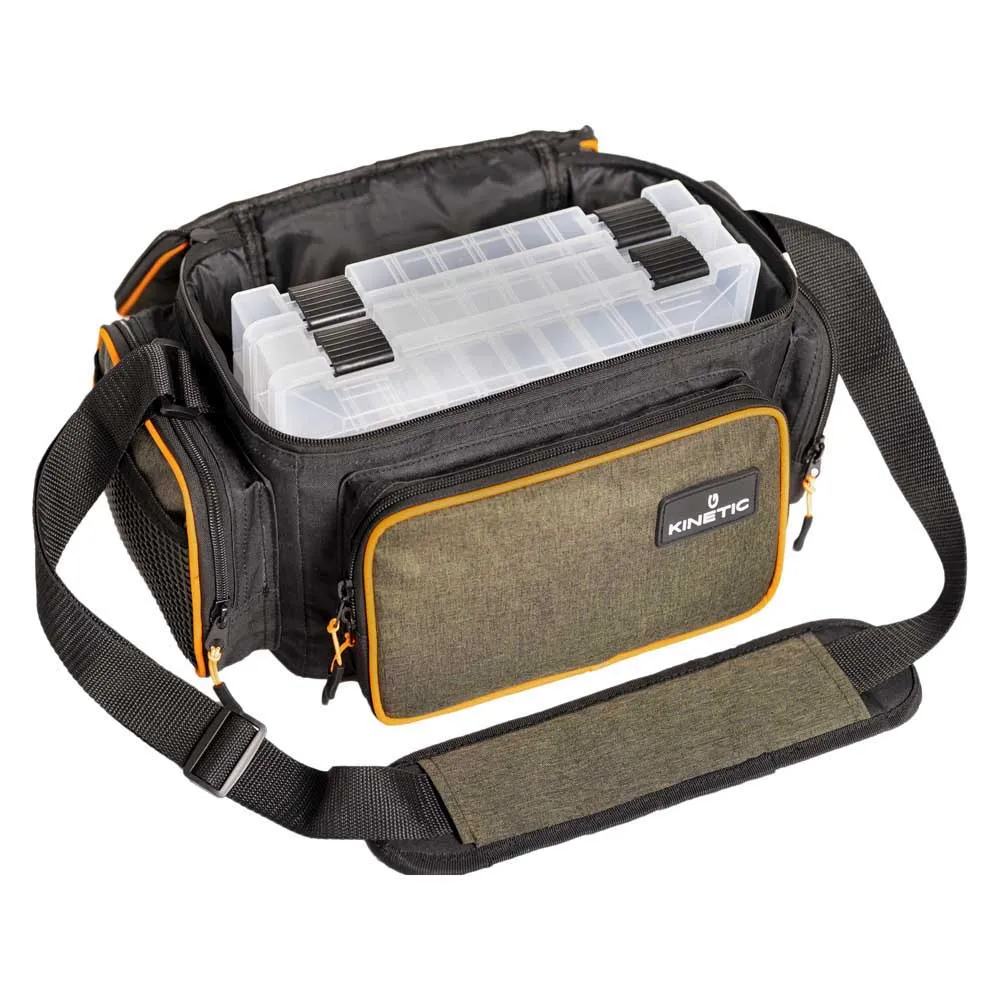 Купить Kinetic G276-033-091 сумка для приманок 2 Box System  Grey / Orange 38 x 24 x 19 cm 7ft.ru в интернет магазине Семь Футов