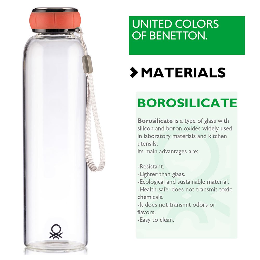 Купить Benetton BE105 550ml Бутылка для воды Бесцветный Red 7ft.ru в интернет магазине Семь Футов