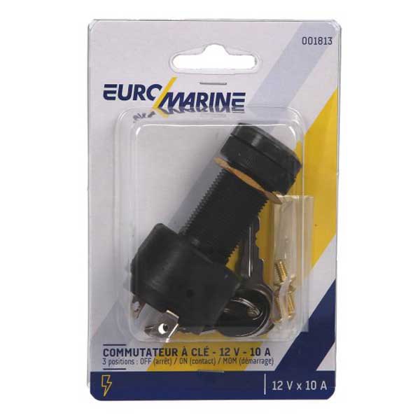 Купить Euromarine 001813 Off-On-MOM 20A 12V Ключ зажигания Black 7ft.ru в интернет магазине Семь Футов