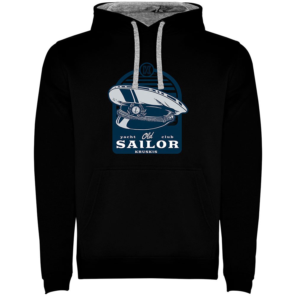Купить Kruskis SU1067050258C052 Толстовка с капюшоном Sailor Two-Colour Черный Black / Grey 2XL 7ft.ru в интернет магазине Семь Футов