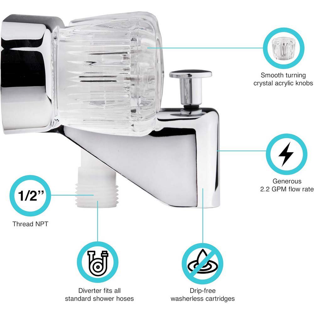 Купить Dura faucet 621-DFSA110ACP DFSA110 Водопроводный кран для душа Silver 7ft.ru в интернет магазине Семь Футов