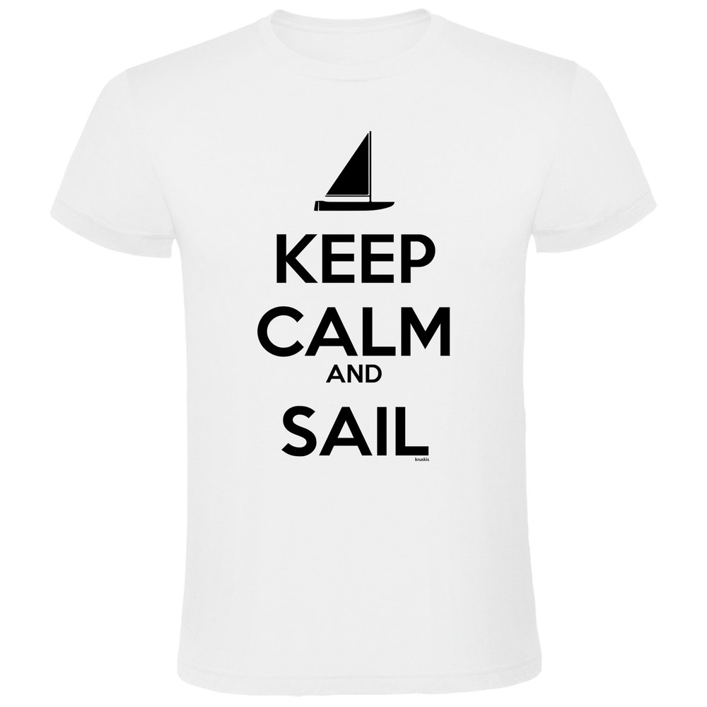 Купить Kruskis CA65500401S090 Футболка с коротким рукавом Keep Calm And Sail Белая White XL 7ft.ru в интернет магазине Семь Футов