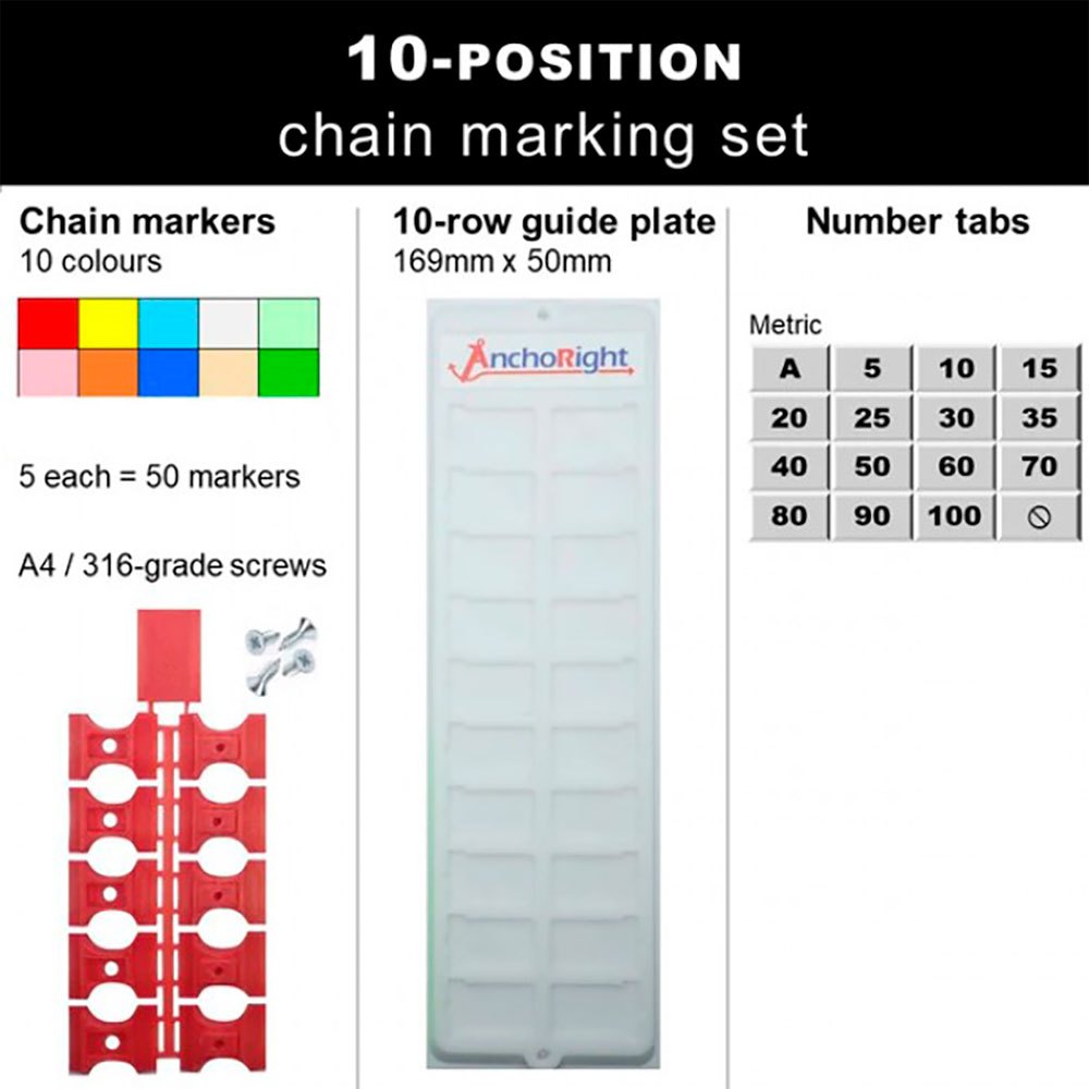 Купить Anchoright S1010 10 mm Набор маркеров цепи  10 Multicolour 7ft.ru в интернет магазине Семь Футов